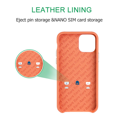 Ostrich Leather Phone Case with stand function_ iPhone 11 Pro Max
