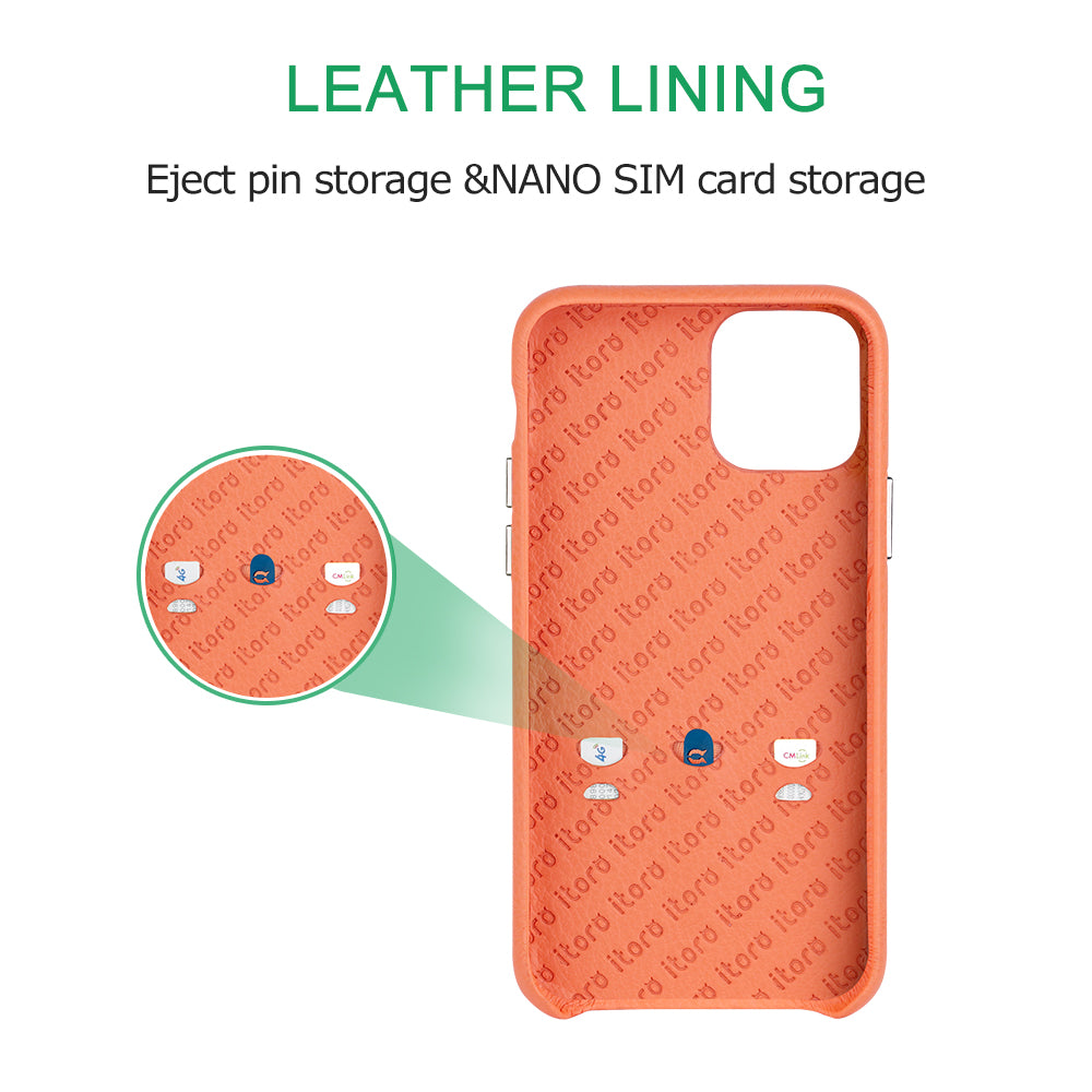 Ostrich Leather Phone Case with stand function_ iPhone 11