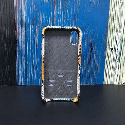 Snake embossed Elasticity Kickstand Leather Phone case iPhone 11 Pro Max - Blue