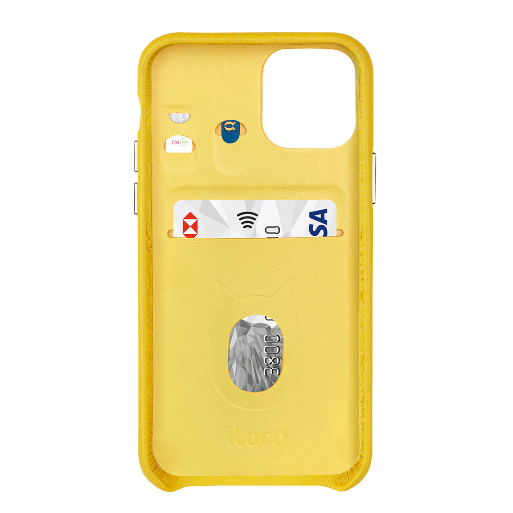Multicolor "2" Snake embossed leather iPhone 11 Pro Max Case - Yellow