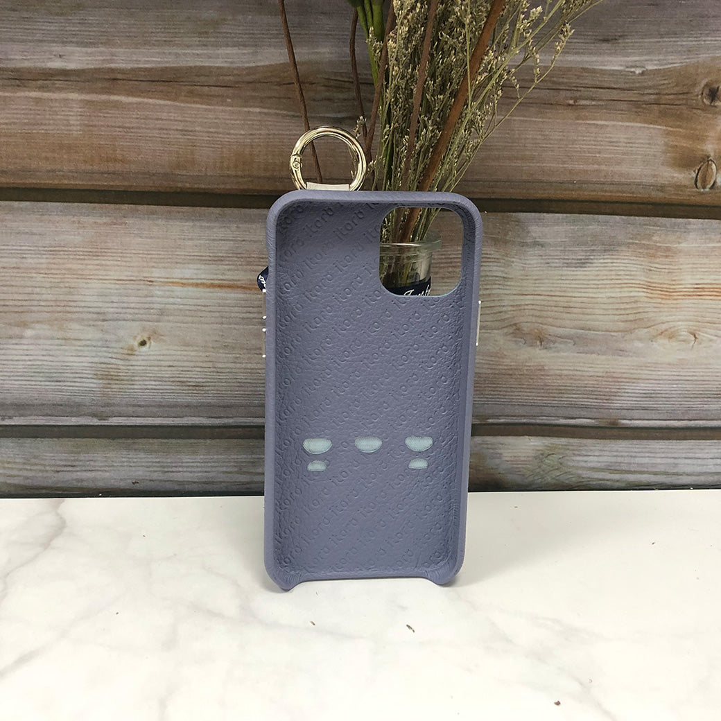 Snake embossed series edition Italian Leather kickstand Case iPhone 11 Pro Max - Blue