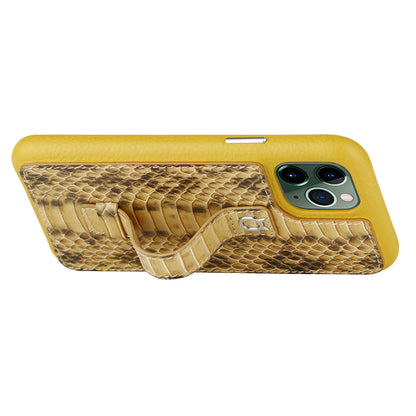 Multicolor "2" Snake embossed leather iPhone 11 Pro Case - Yellow