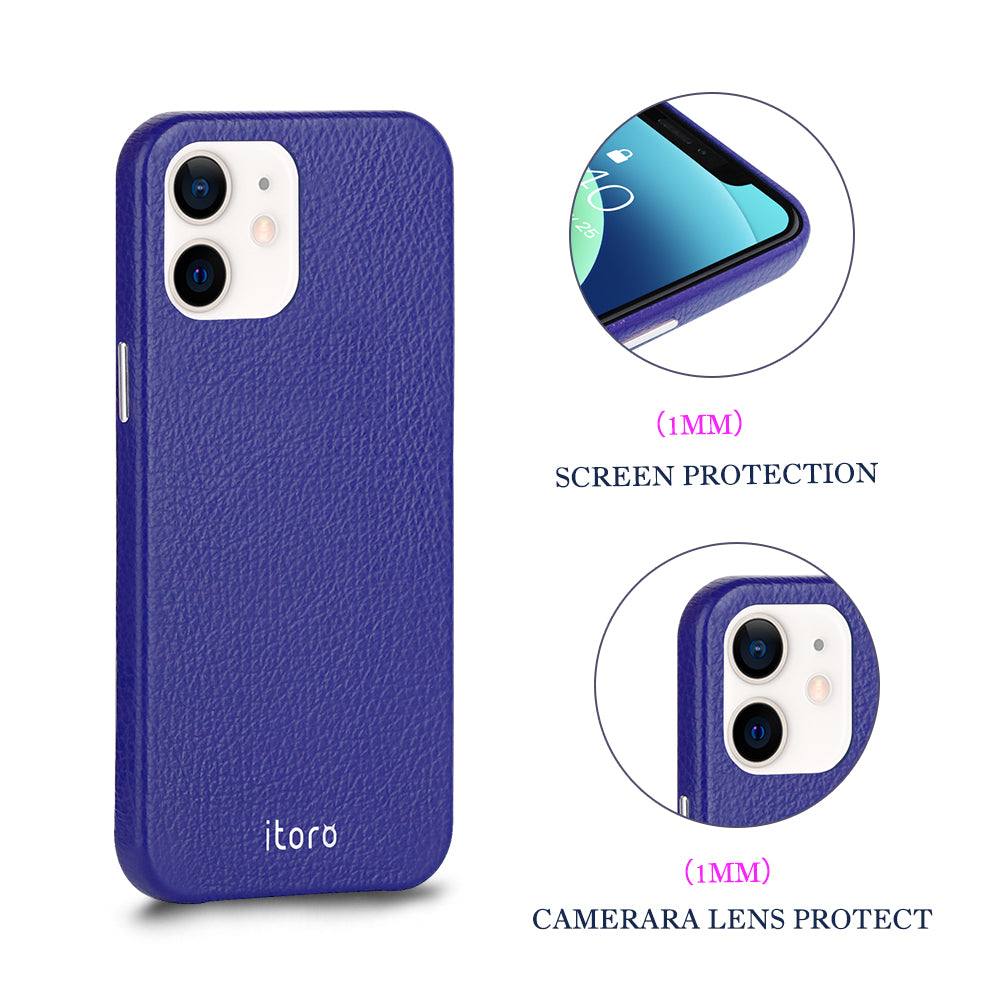 iPhone 12 Mini Leather Case_ITALY Leather - Sapphire Blue