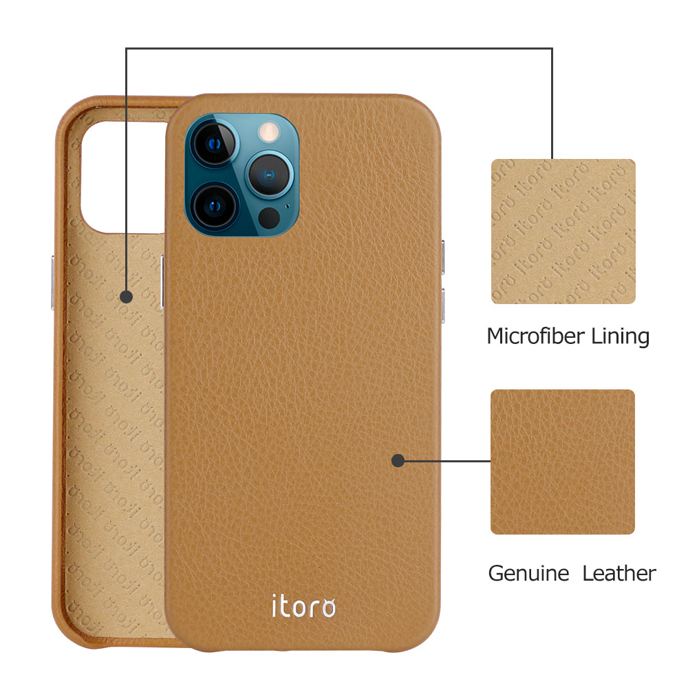 iPhone 12 | 12 Pro Leather Case_ITALY Leather - Retro Brown