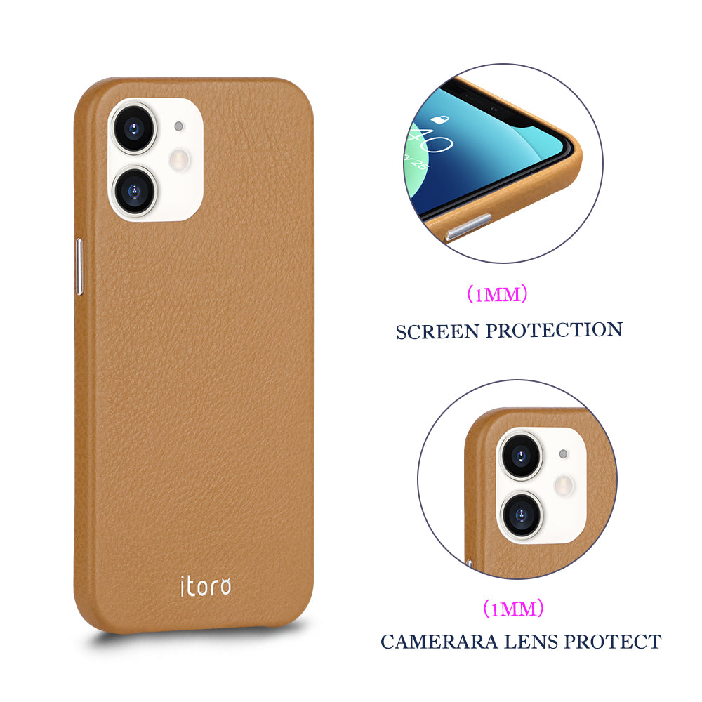 iPhone 12 Mini Leather Case_ITALY Leather - Retro Brown