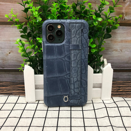Crocodile embossed kickstand Leather Phone case iPhone 11