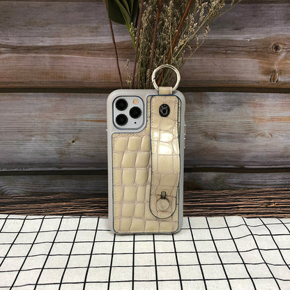 Crocodile embossed kickstand Series iPhone 11 Pro Max Case with finger ring