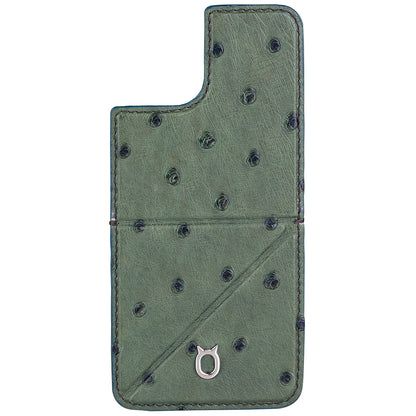 Ostrich Magnetic Kickstand Leather Phone Case iPhone 11 Pro