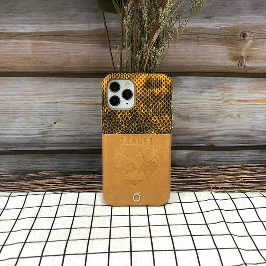 Lizard embossed Travel Series Leather Case iPhone 11 Pro Max