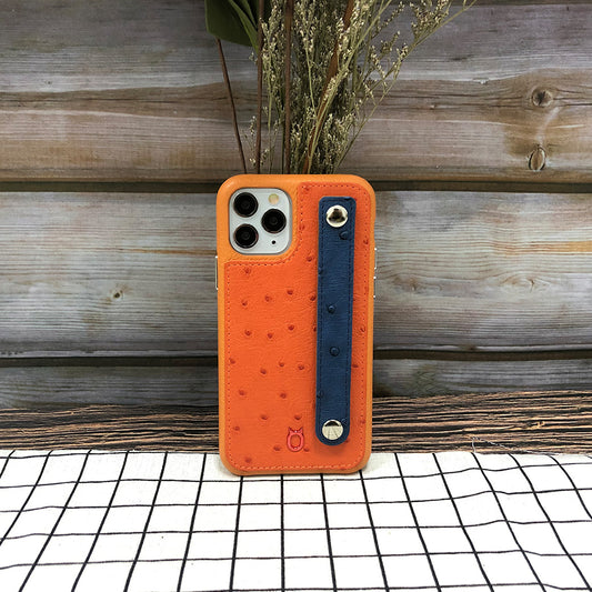 Ostrich detachable Kickstand Leather Case iPhone 11