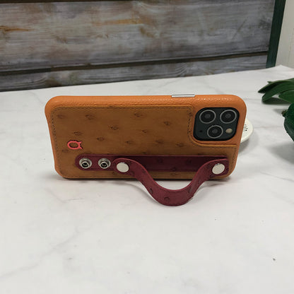 Ostrich detachable Kickstand Leather Case iPhone 11