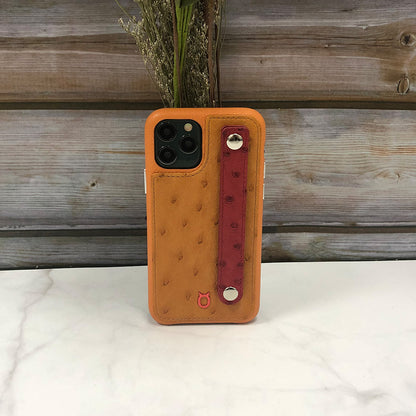 Ostrich detachable Kickstand Leather Case iPhone 11