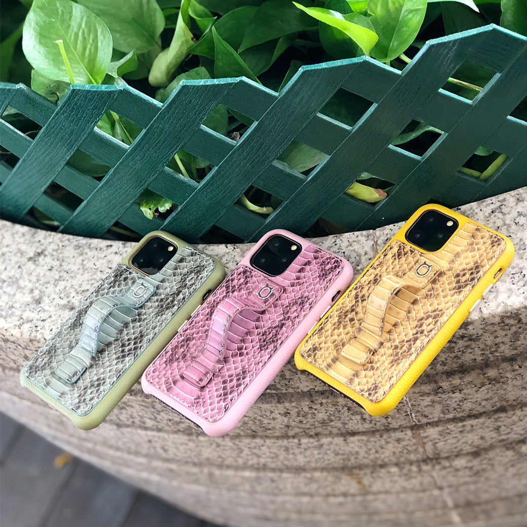 Multicolor "2" Snake embossed leather iPhone 11 Pro Case
