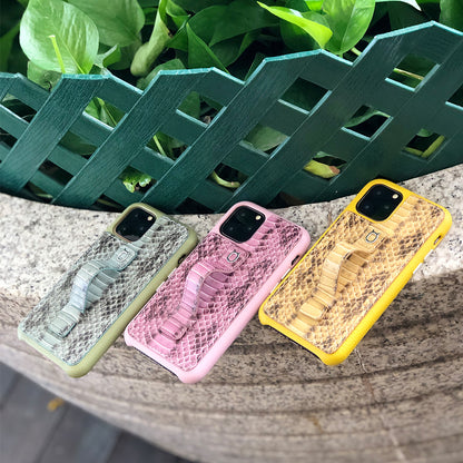 Multicolor "2" Snake embossed leather iPhone 11 Pro Max Case
